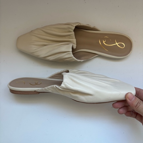 Sam Edelman Cecilia Mules ivory leather Sz 5.5 - Picture 5 of 8